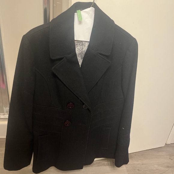 Guess Black Pea Coat for Women - Picture 1 of 3
